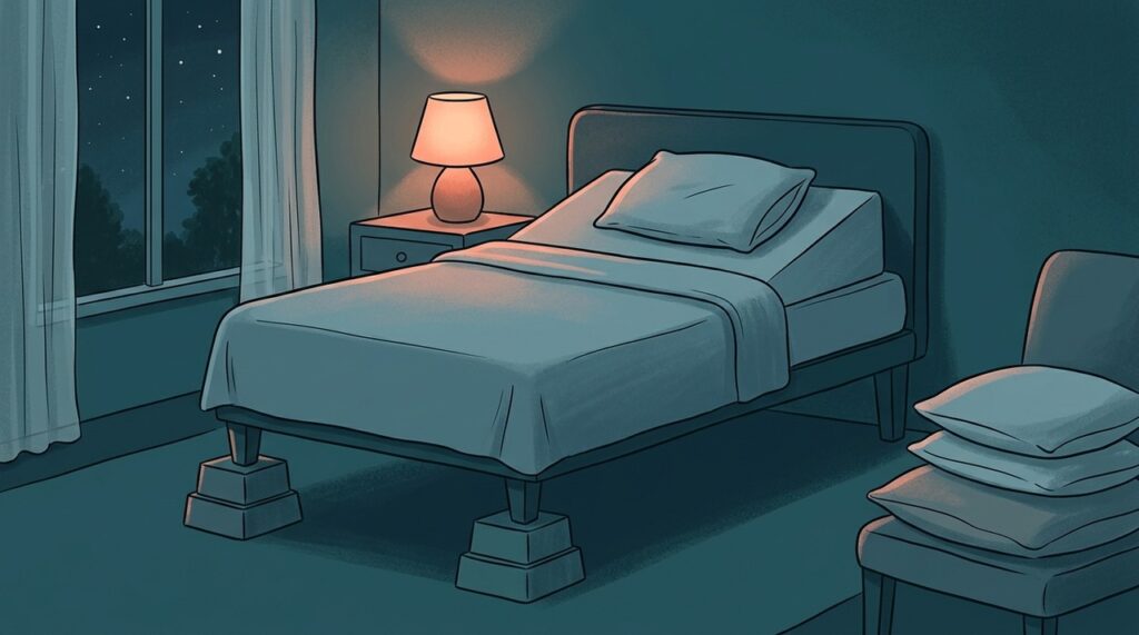 O ideal é inclinar a parte superior do corpo, em vez de apenas empilhar travesseiros comuns.