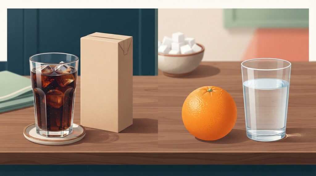 Fruta inteira e bebida açucarada não têm o mesmo efeito na alimentação, mesmo quando ambas contêm frutose.