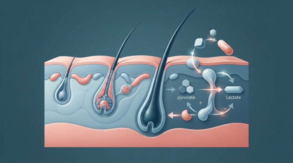 A proposta do tratamento é agir no metabolismo das células-tronco foliculares para estimular a entrada em um novo ciclo de crescimento.