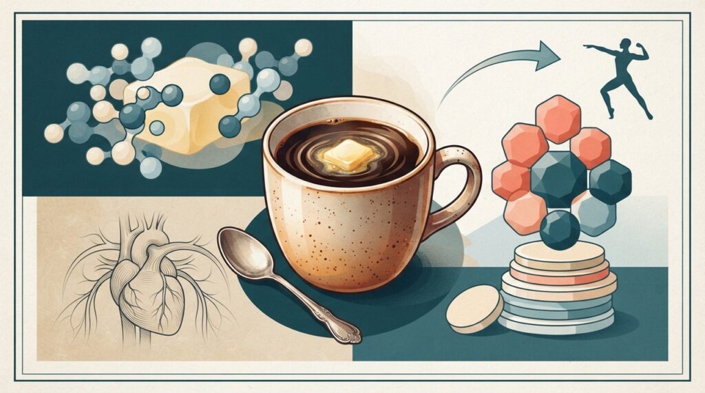 A manteiga aumenta bastante o teor de gordura e calorias do café, o que merece atenção quando o consumo vira hábito diário.