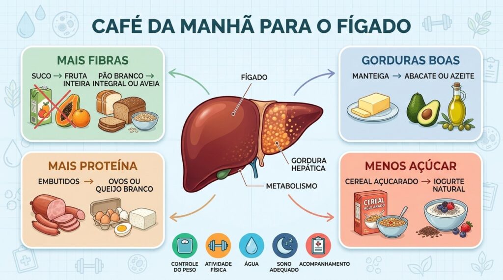 Cinco substituições aumentam fibras e proteínas enquanto reduzem açúcar e gorduras saturadas.
