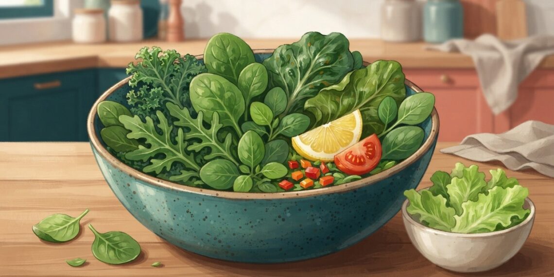 Folhas verdes mais nutritivas que a alface para incluir no dia a dia