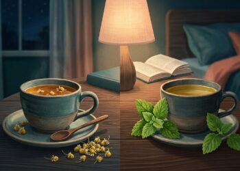 Chá de camomila ou de erva-cidreira à noite: qual funciona melhor para relaxar, dormir e fazer a digestão