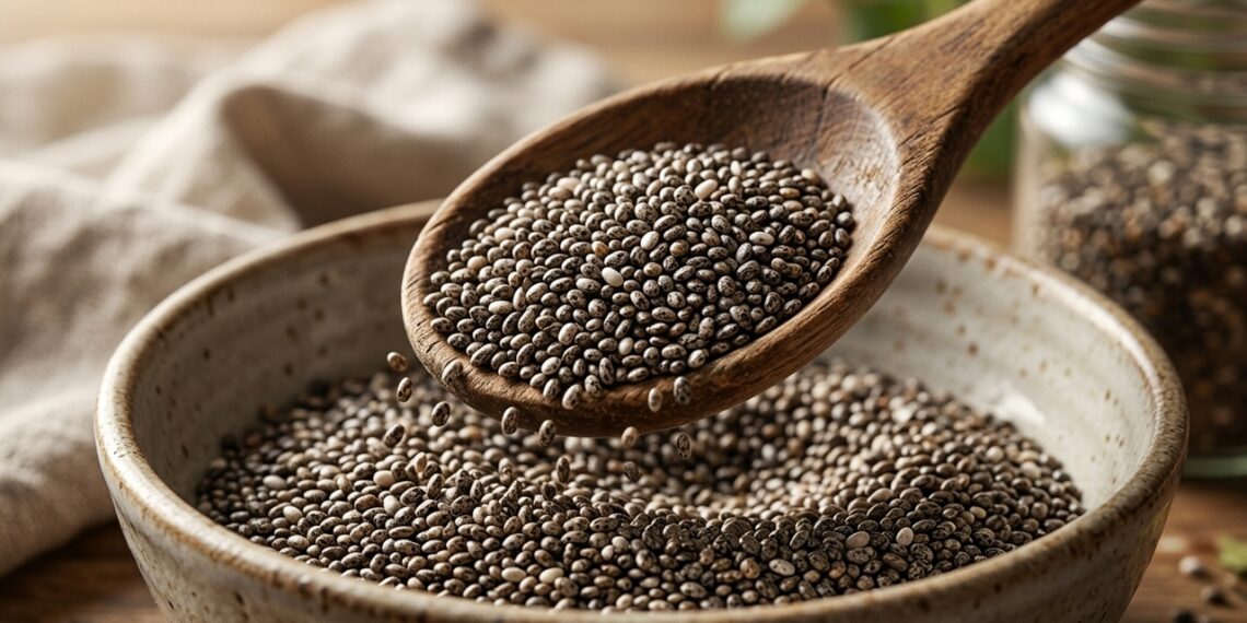 A chia hidratada acrescenta fibras, ômega-3 vegetal e nutrientes a um café da manhã equilibrado.