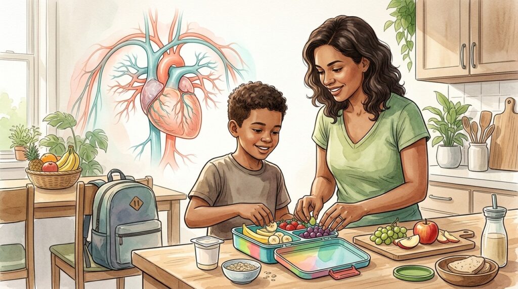 Banana, uva, morango, maçã e mexerica tornam o lanche escolar mais saudável.