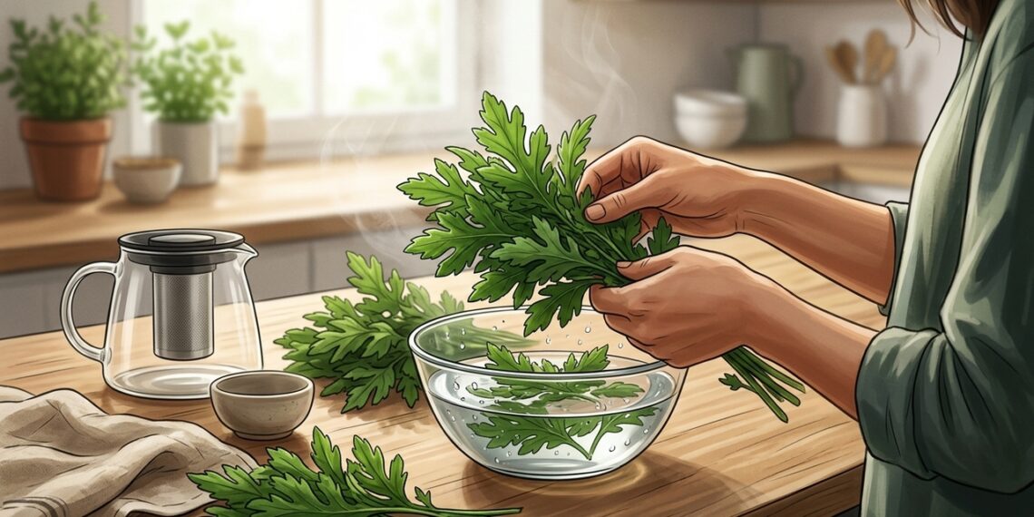 Shungiku acrescenta potássio, fibras e vitaminas ao prato e diversifica o consumo de folhas verdes.
