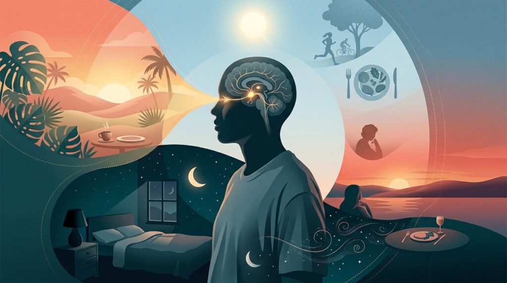 Luz, sono, refeições e atividade física funcionam como sinais que ajudam a sincronizar os ritmos do organismo.