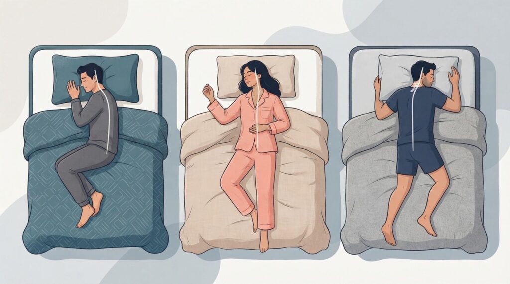 A altura do travesseiro precisa acompanhar a posição de dormir e o espaço entre cabeça, ombros e colchão.