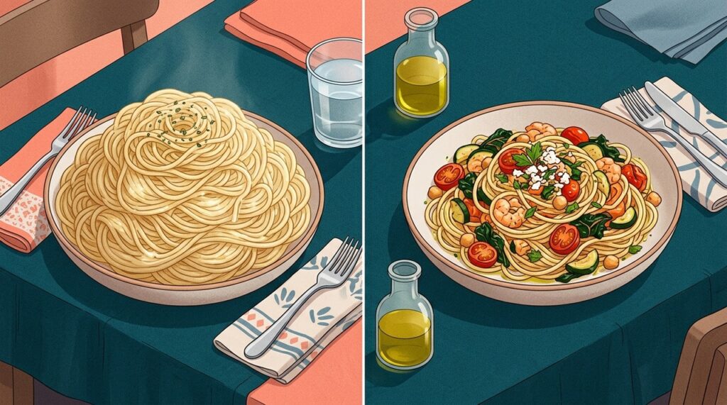 Cozinhar al dente pode ajudar, mas controlar a porção e equilibrar o prato costuma ter impacto maior.