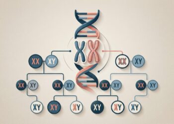 O padrão ligado ao X ajuda a explicar por que a Duchenne afeta principalmente meninos e pode permanecer na família por várias gerações.