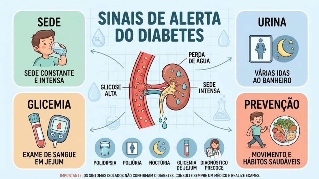 Reconheça sinais do diabetes, entenda a glicemia de jejum e saiba por que agir cedo importa.