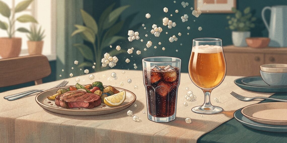 A gota não é causada somente pela carne vermelha, mas também por bebidas açucaradas e álcool, que elevam o ácido úrico