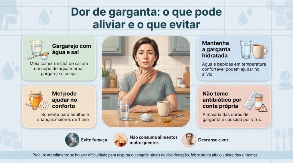 Cuidados simples podem aliviar quadros leves, mas antibióticos só devem ser usados quando houver indicação adequada.