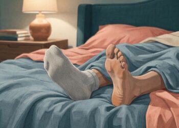 Dormir de meia faz mal? O que realmente acontece com os pés durante a noite
