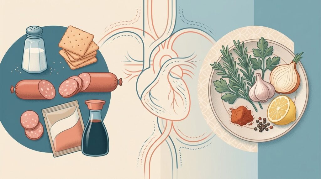 Boa parte do sódio do dia pode vir de alimentos industrializados, e não apenas do sal colocado no prato.