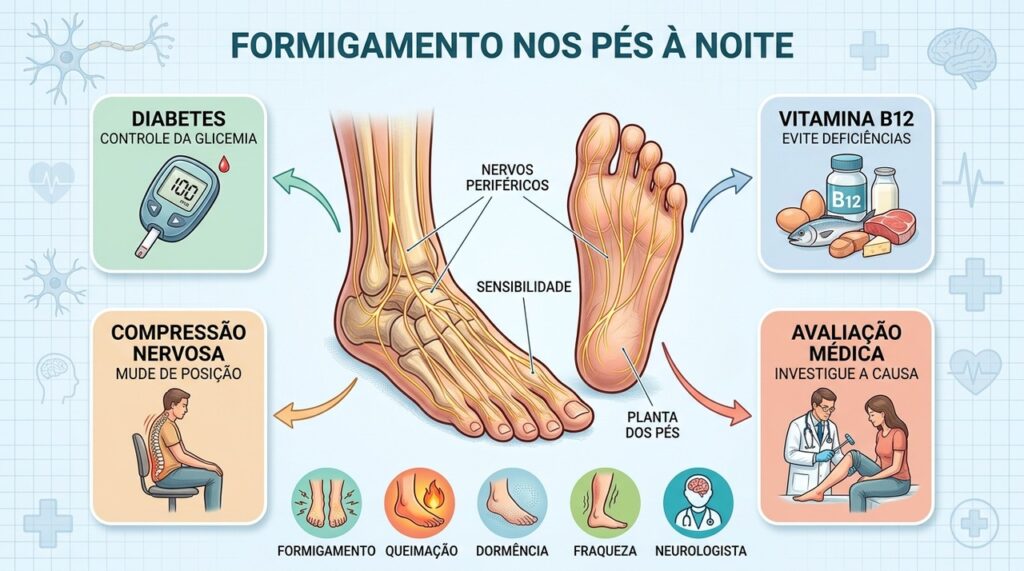 Diabetes, vitamina B12 e compressão nervosa estão entre as principais causas do sintoma.