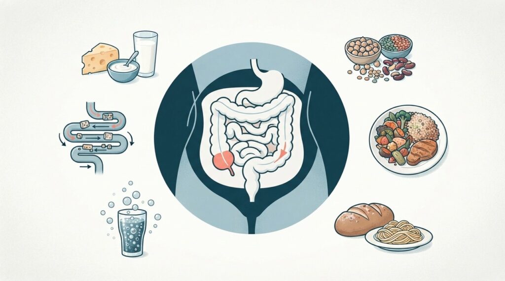 Glúten pode estar envolvido em alguns casos, mas gases, constipação e lactose também são causas frequentes.