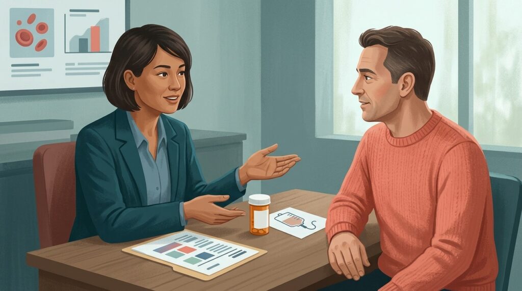 A escolha entre comprimido e ferro na veia depende da absorção, da tolerância e da necessidade de reposição mais rápida.
