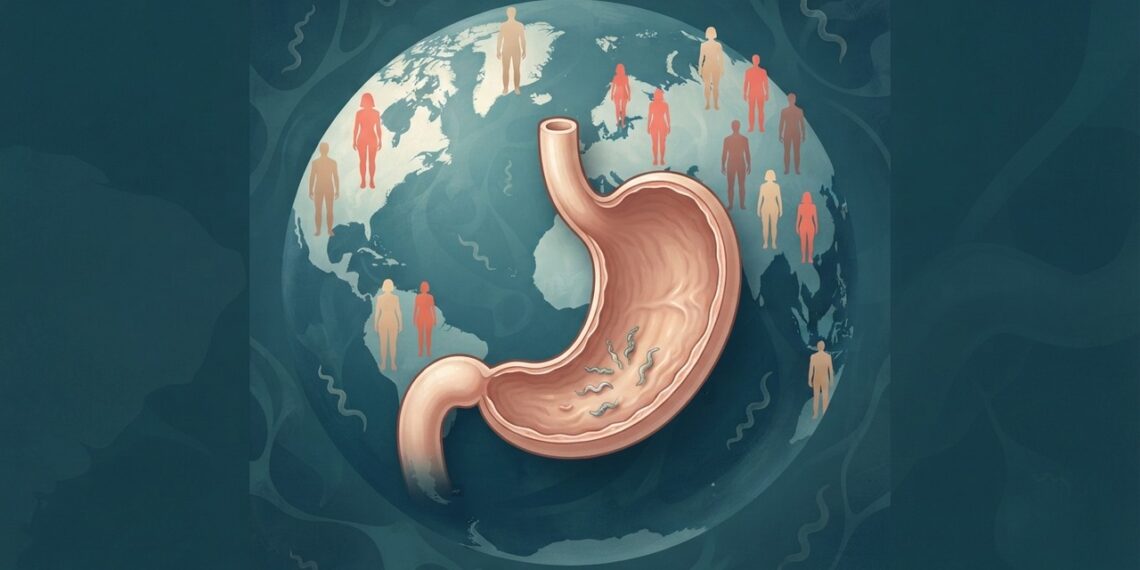 H. pylori está presente em cerca de metade da população adulta mundial