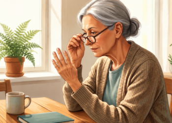Linhas verticais nas unhas podem ficar mais aparentes com a idade, principalmente quando há ressecamento e fragilidade.