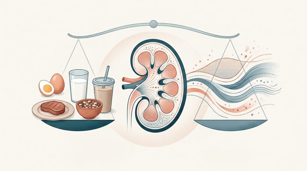 O objetivo não é eliminar proteínas, mas ajustar a quantidade de acordo com a função renal e o tratamento.