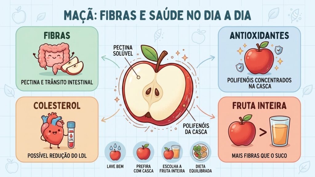 Maçã ajuda o intestino e oferece outros benefícios importantes