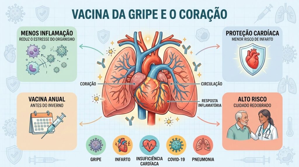 Entenda como a vacina da gripe contribui para prevenir complicações cardiovasculares graves.