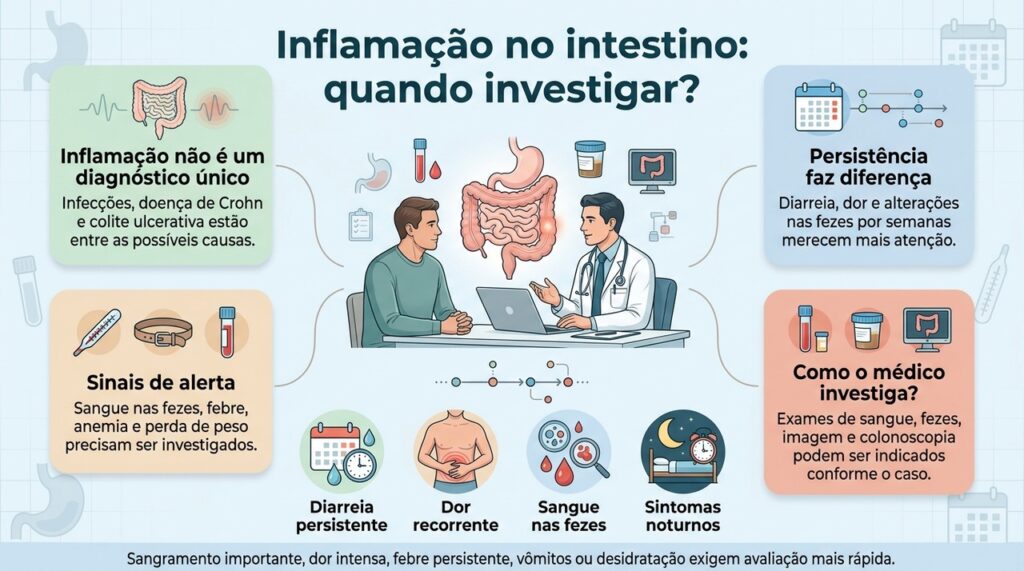 A duração dos sintomas e a presença de sinais de alerta ajudam a diferenciar quadros passageiros de situações que precisam ser investigadas.