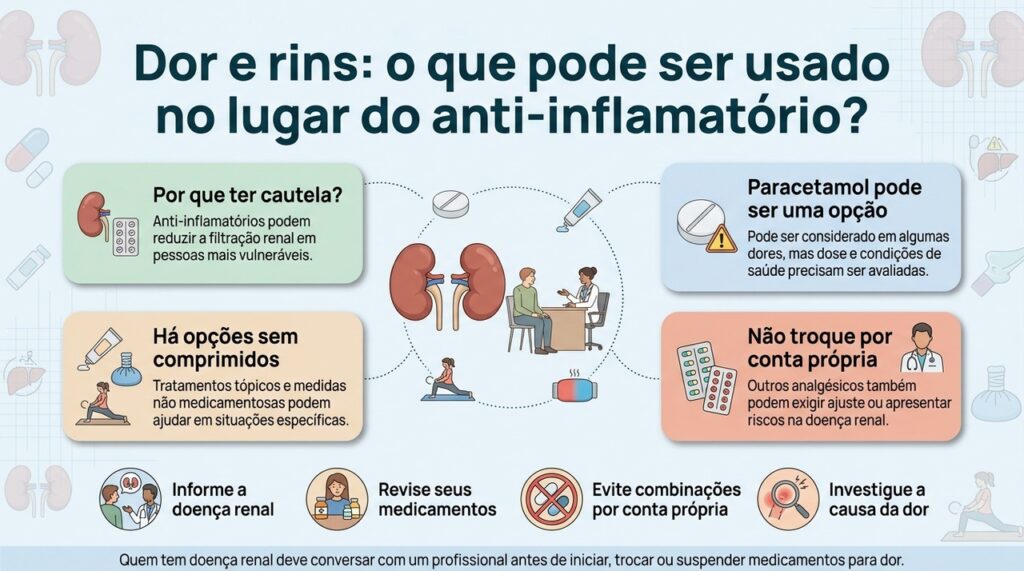 Preservar os rins exige escolher o tratamento da dor de forma individualizada, sem simplesmente substituir um medicamento por outro.