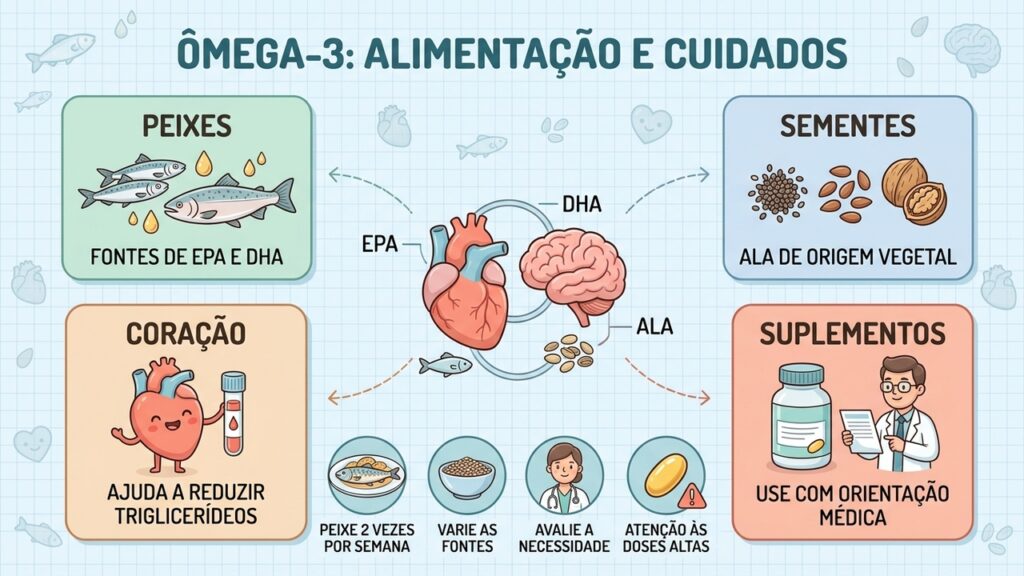 Sardinha, salmão e outras fontes de ômega-3 ajudam a compor refeições equilibradas para o coração.