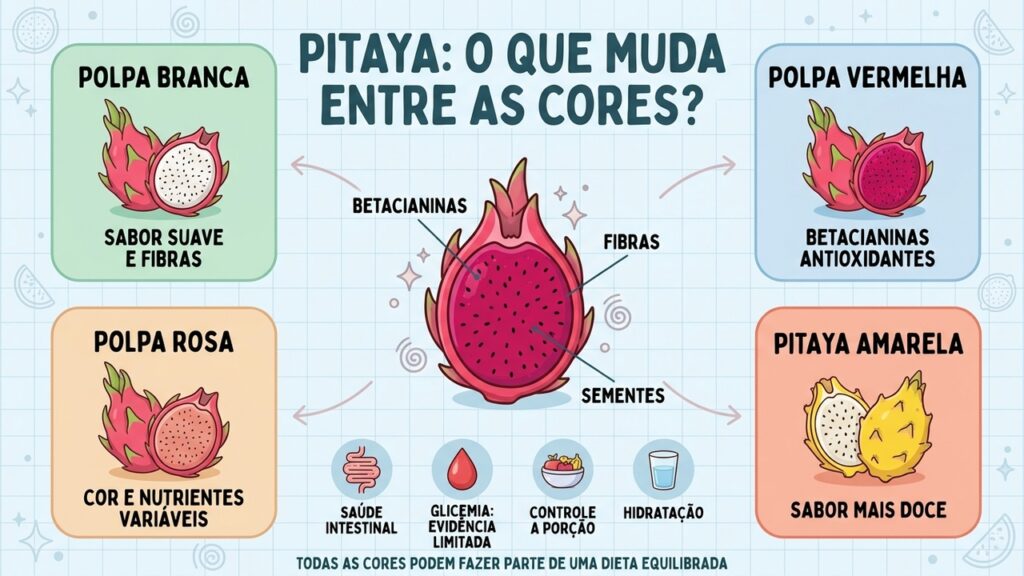 As 4 cores da pitaya e qual pode trazer mais benefícios