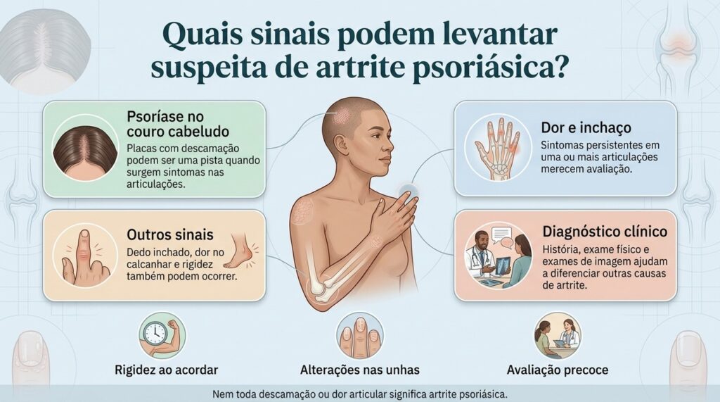 Reconhecer cedo a associação entre psoríase e sintomas articulares pode ajudar a evitar dano permanente nas juntas.