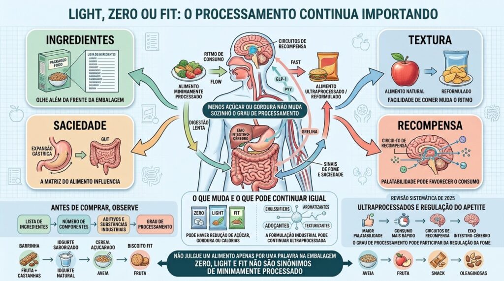 Ingredientes, matriz alimentar e processamento ajudam a explicar efeitos sobre fome e saciedade.