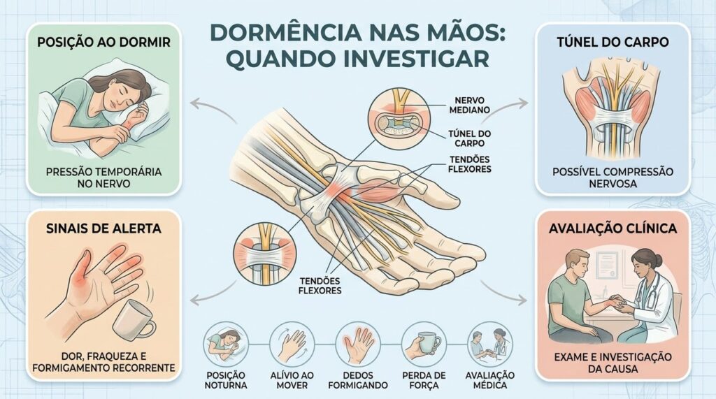 Frequência, duração e sintomas associados ajudam a distinguir episódios passageiros de dormência que exige avaliação.