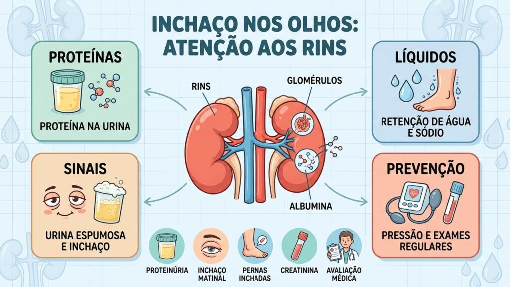 Entenda como proteinúria, retenção de líquidos, urina espumosa e exames ajudam a avaliar os rins.