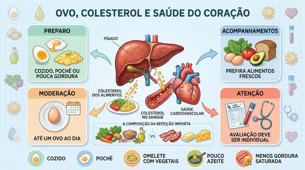Preparo, acompanhamentos e perfil clínico orientam o consumo equilibrado de ovos.