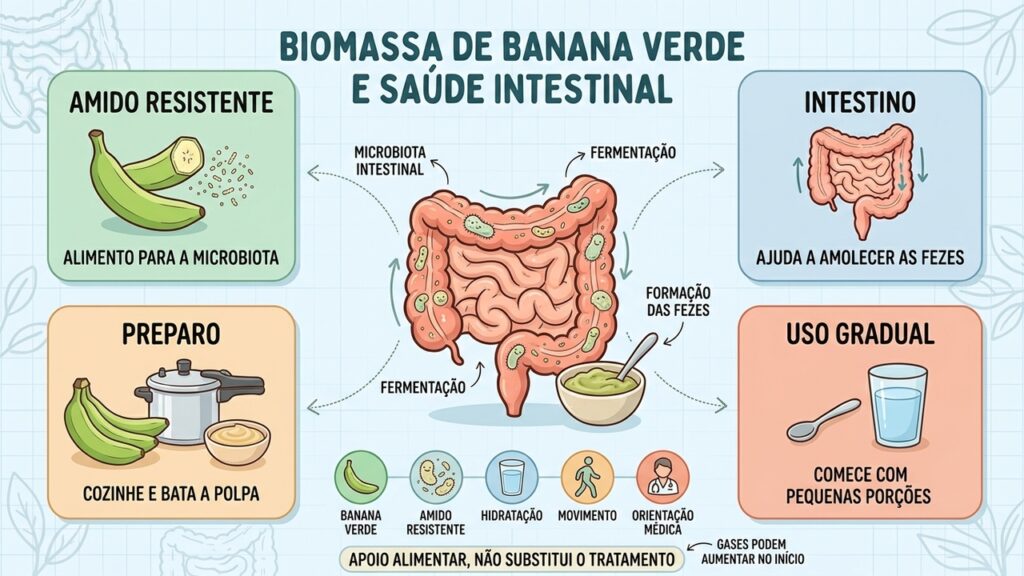 Purê de banana verde pode ajudar quem sofre com intestino preso