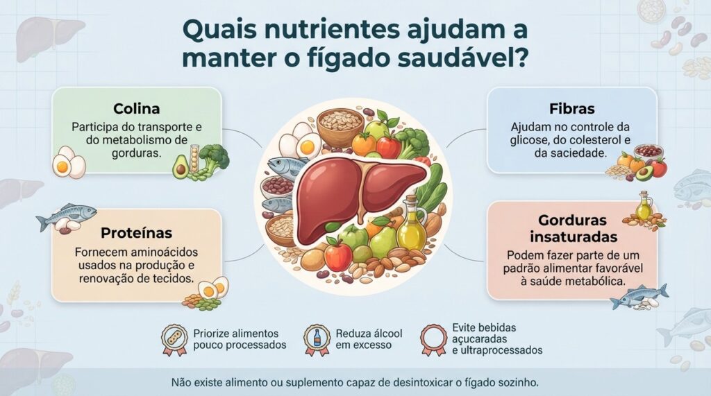 A saúde do fígado depende mais de um padrão alimentar equilibrado e de hábitos consistentes do que de um alimento isolado.