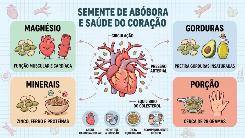 Magnésio, gorduras insaturadas, minerais e porções moderadas integram os cuidados diários com o coração.