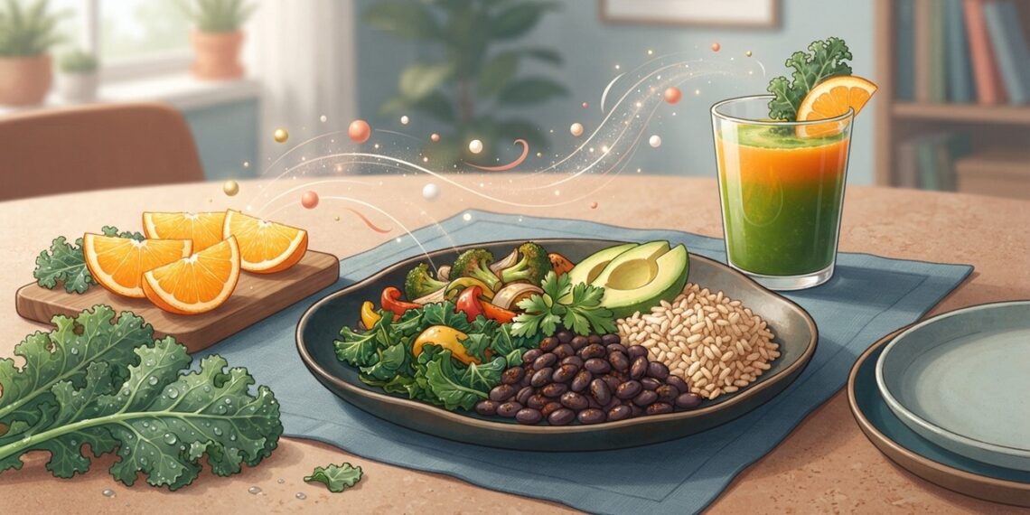 Couve e laranja no mesmo suco: para que serve e por que beber junto das refeições