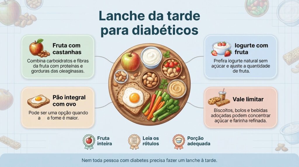 O melhor lanche depende da fome, do tratamento e das porções, sem necessidade de eliminar todos os carboidratos.