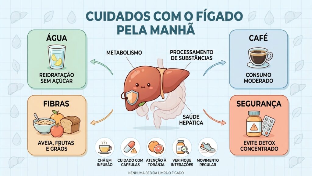A bebida em jejum que desperta dúvidas sobre a saúde do fígado