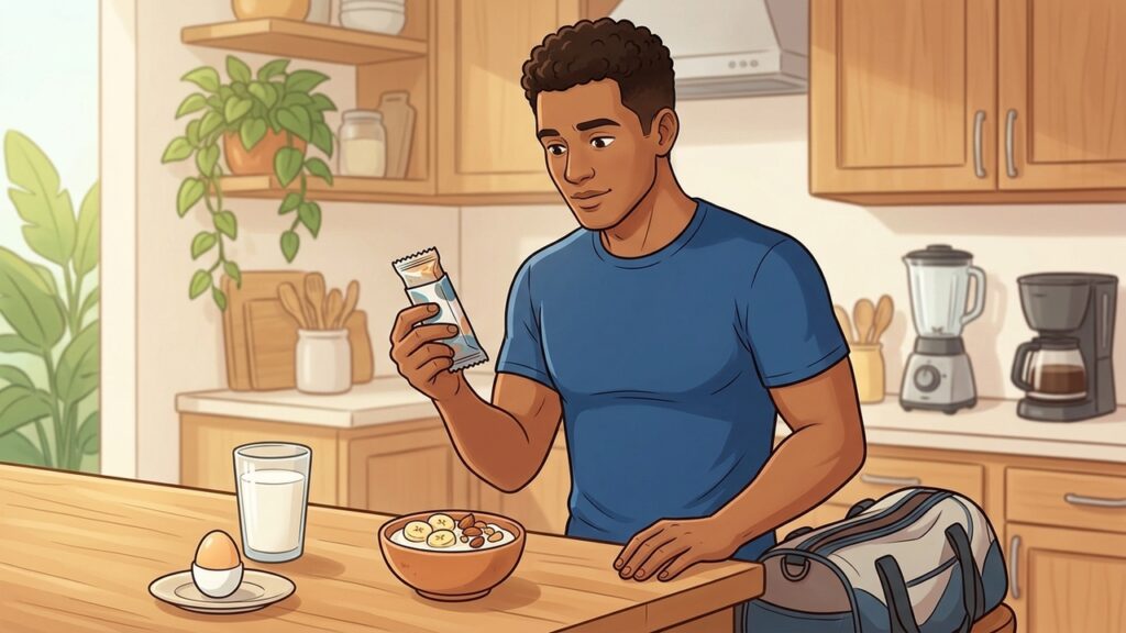 Barrinhas de proteína facilitam a rotina, mas comparar ingredientes ajuda a escolher opções mais equilibradas.