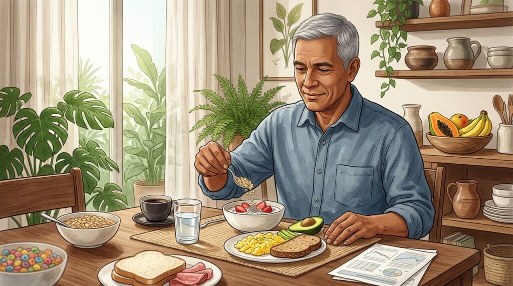 Aveia, iogurte e abacate ajudam a melhorar a qualidade nutricional da refeição.