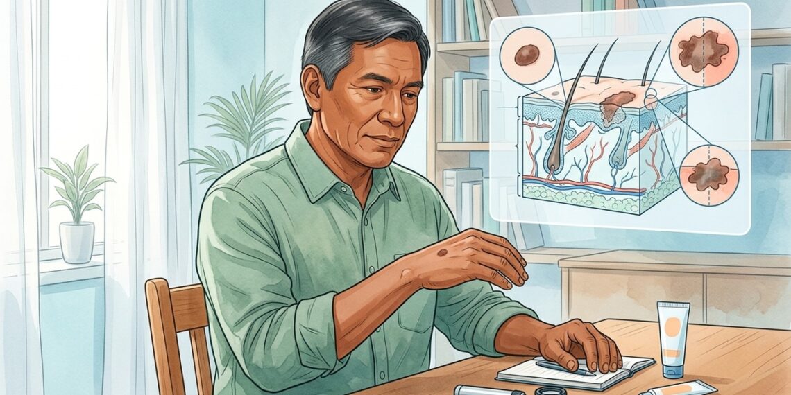 Pintas que mudam de forma ou cor: o que observar na própria pele