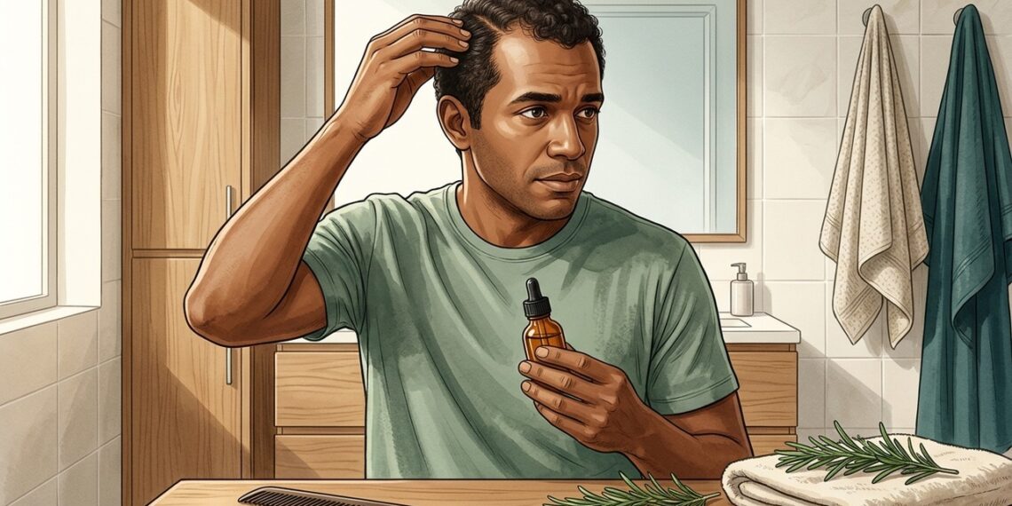 Óleo de alecrim no cabelo chegou a empatar com um remédio em estudo, mas há um detalhe importante