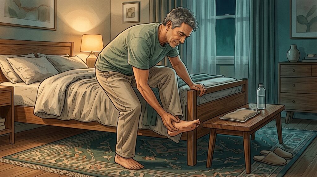Apoio gradual e massagem suave podem aliviar o desconforto após a contração.