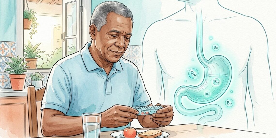 Protetor de estômago e vitaminas: por que omeprazol por tempo longo pede atenção no idoso