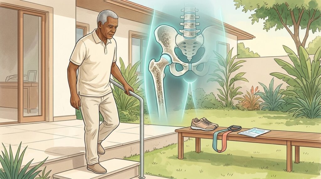 Densitometria e prevenção ajudam a identificar fragilidade óssea antes de uma fratura inesperada.