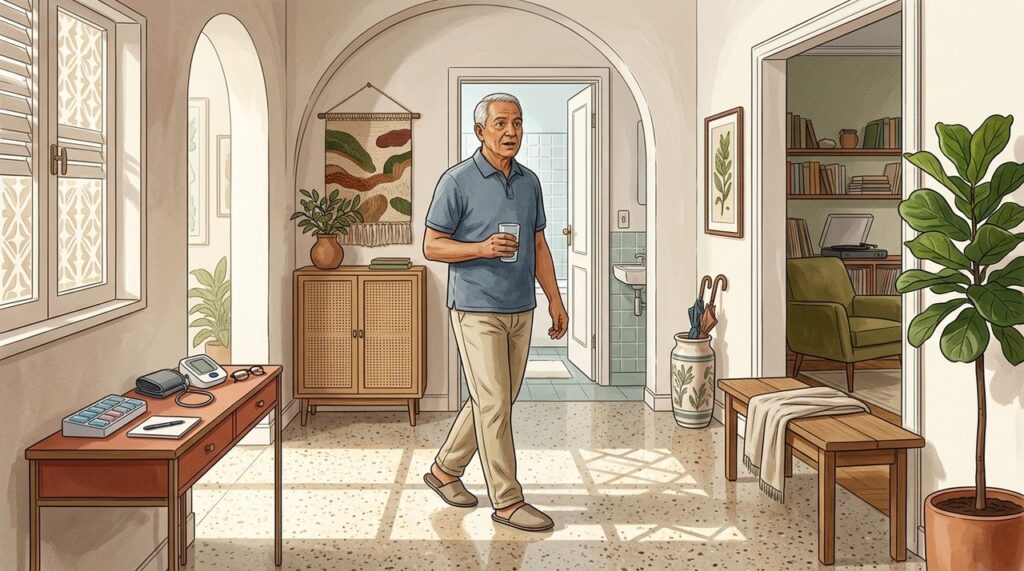 Urinar mais após a dose matinal é esperado no início do tratamento.